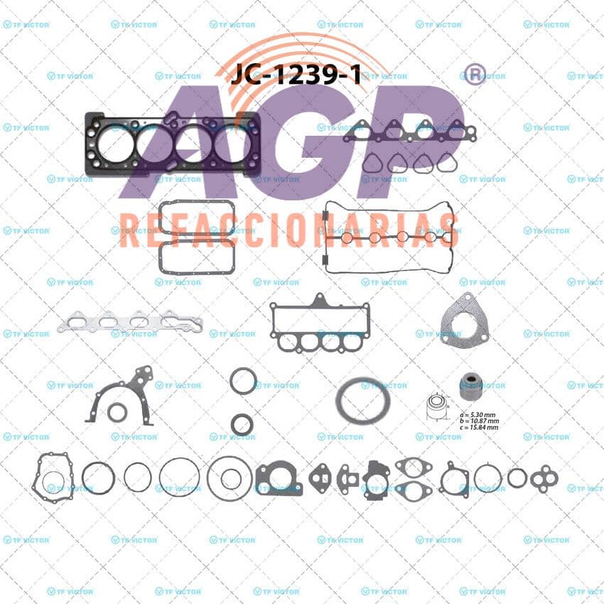 EMPAQUE JUEGO COMPLETO CHEV. AVEO L4 1.6 06-08 - AVEO5 L4 1.6 07-08 - PONTIAC G3 L4 1.607-13 - WAVE L4 1.6 06-08 - WAVE5 L4 1.6 06-07 VIN 6 CON DIAMETRO DE CILINDRO DE 79 MM