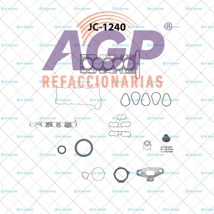 EMPAQUE JUEGO COMPLETO CHEV. COLORADO L5 3.5 04-06 - CANYON L5 3 04-06 - HUMMER H3 L5 3.5 06 - ISUZU I-350 L5 3.5 06.