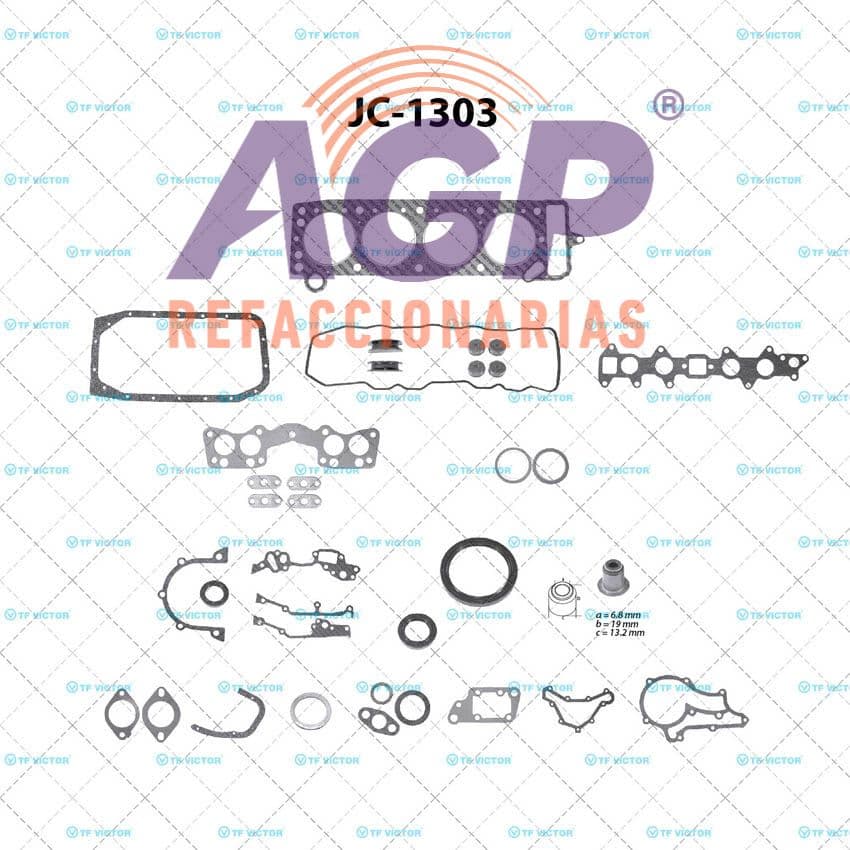 EMPAQUE JUEGO COMPLETO TOYOTA CELICA L4 2.2 75-80 - CORONA L4 2.2 75-80 - PICK-UP 20R L4 2.0 75-80.