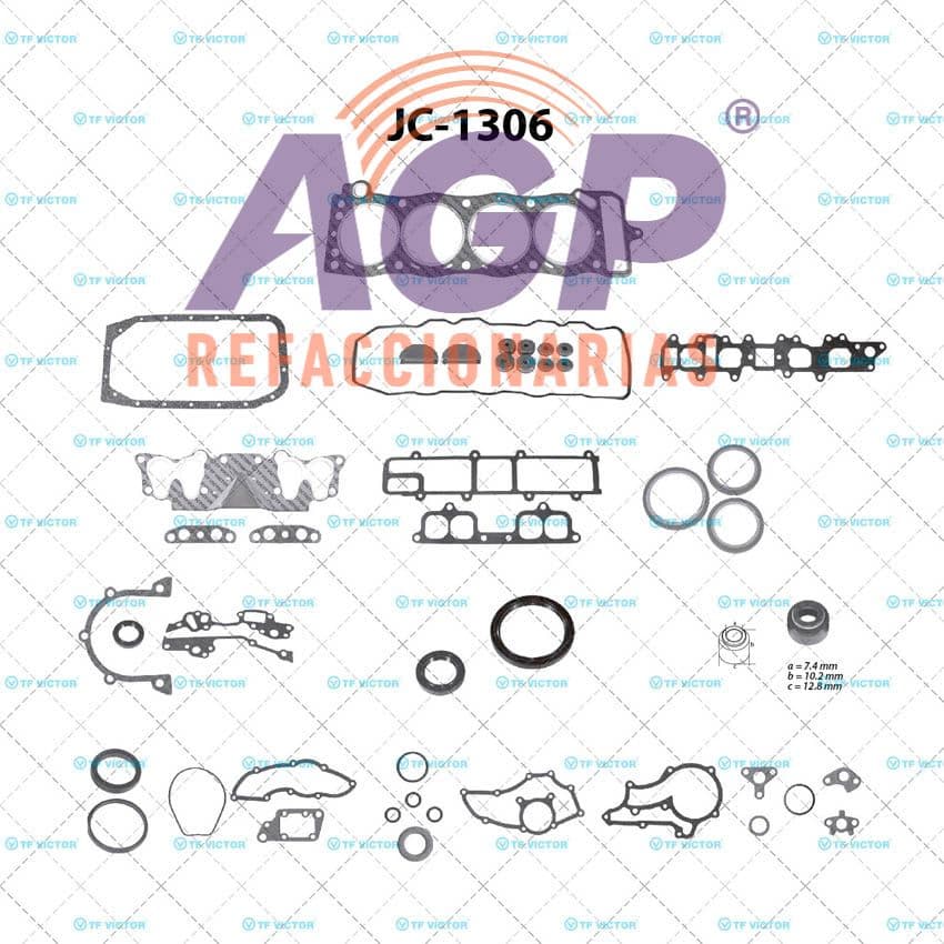EMPAQUE JUEGO COMPLETO TOYOTA RUNNER L4 2.4 85-95 - CELICA L4 2.4 85 - PICK-UP L4 22R