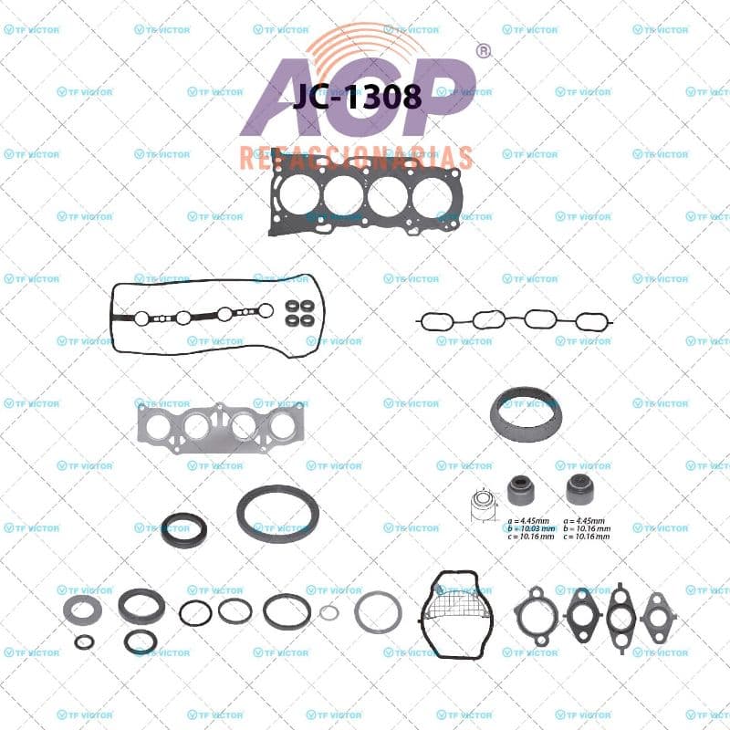 EMPAQUE JUEGO COMPLETO TOYOTA RAV4 L4 2.4 2AZFE DOHC 16V 03-05