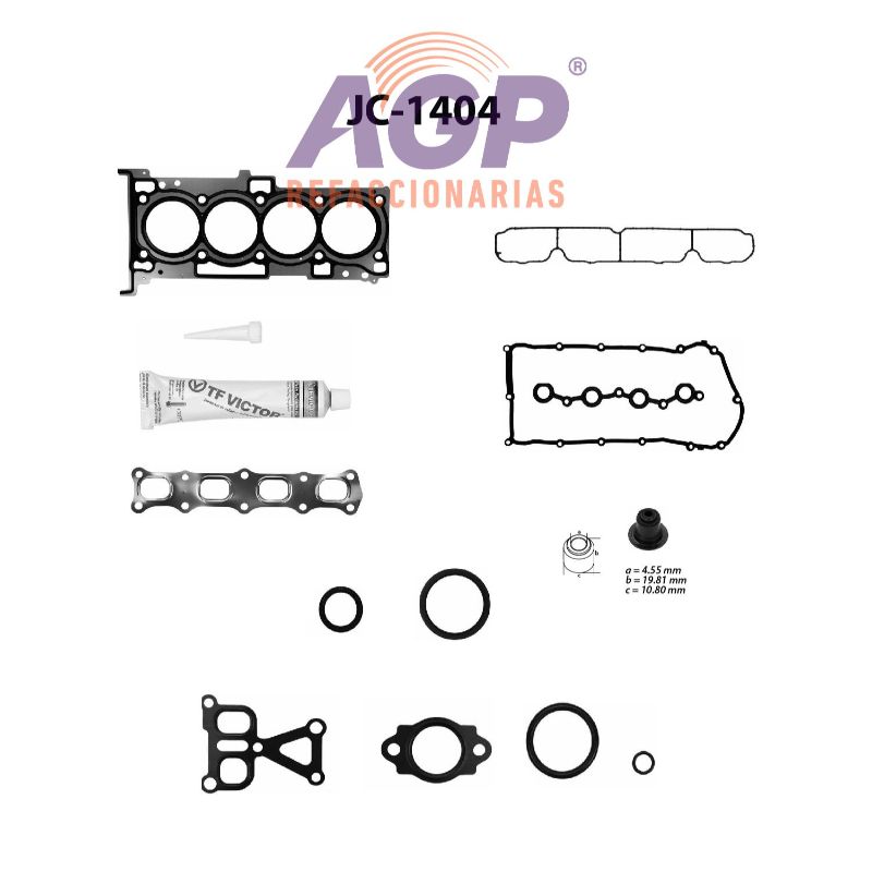 EMPAQUE JUEGO COMPLETO DODGE AVENGER L4 2.0 2008