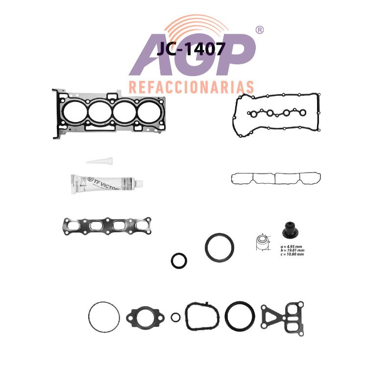 EMPAQUE JUEGO COMPLETO CHRYS. 200 L4 2.4 11-13 - AVENGER L4 2.4 08-13 - SEBRING L4 2.4 07-10 - CALIBER L4 2.4 07-12 - JOURNEY L4 2.4 09-13 - JEEP COMPASS L4 2.4 07-13 - PATRIOT L4 2.4 07-13.
