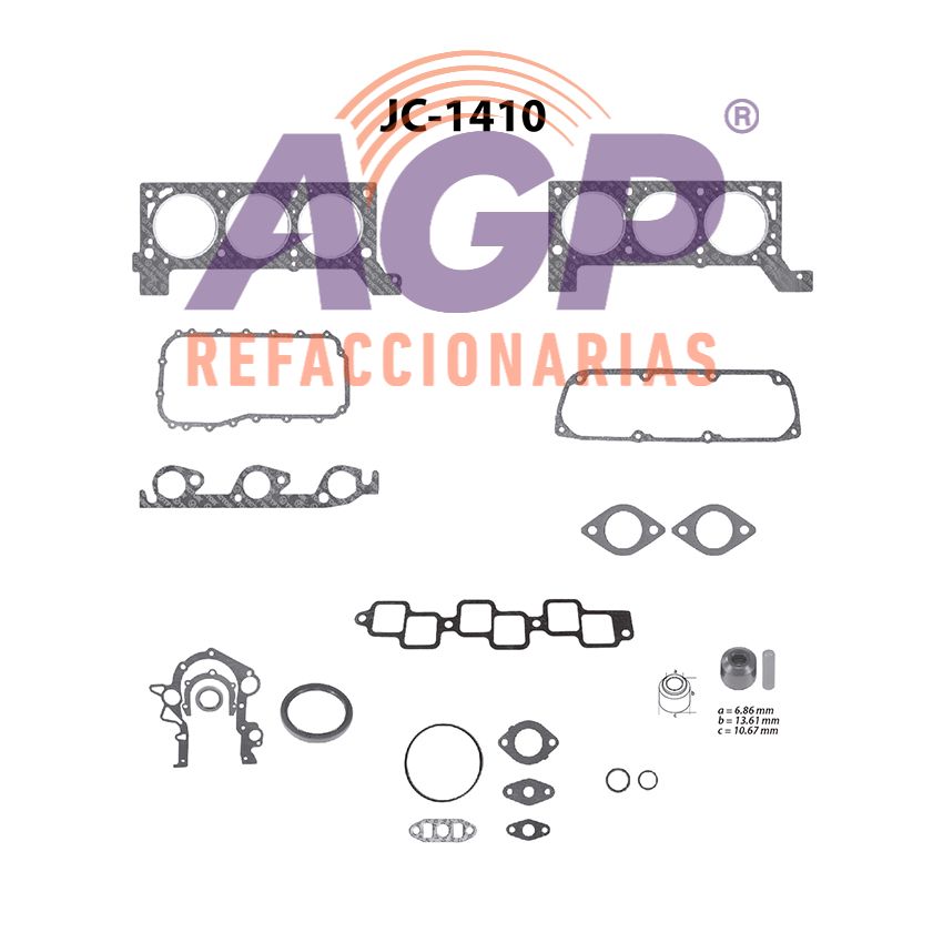 EMPAQUE JUEGO COMPLETO CHRYS GRAND VOYAGER V6 3.3 00 - IMPERIAL V6 3.3 90-91 - NEW YORKER V6 3.3 90-93 - TOWN Y COUNTRY V6 3.3 90-93 96-00 - VOYAGER V6 3.3 00 - DODGE CARAVAN V6 3.3 90-00 - DYNASTY
