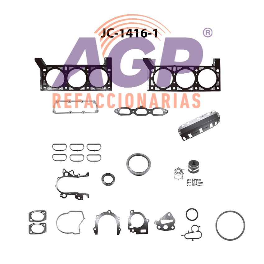 FULLSET CHRYSLER V6 3.8 231 01-06 VOYAGER - TOWN COUNTRY (TFV-JC1416-1)
