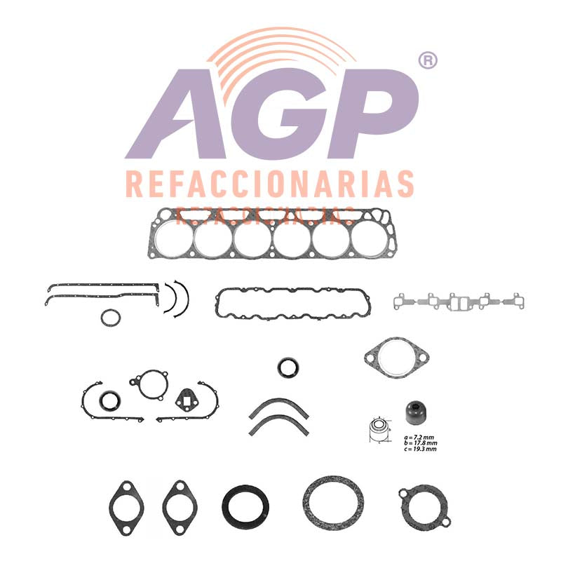 FULLSET FORD L6 3.3 200 (63-83) FAIRMON - GRANADA - COUGAR - THUNDER (TFV-JC1510)