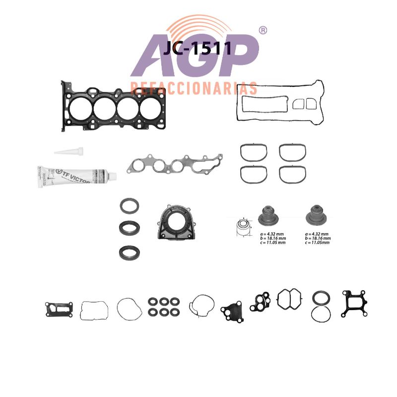EMPAQUE JUEGO COMPLETO FORD ECOSPORT L4 2.0 03-05 CON TAPA PUNTERIA PLASTICO