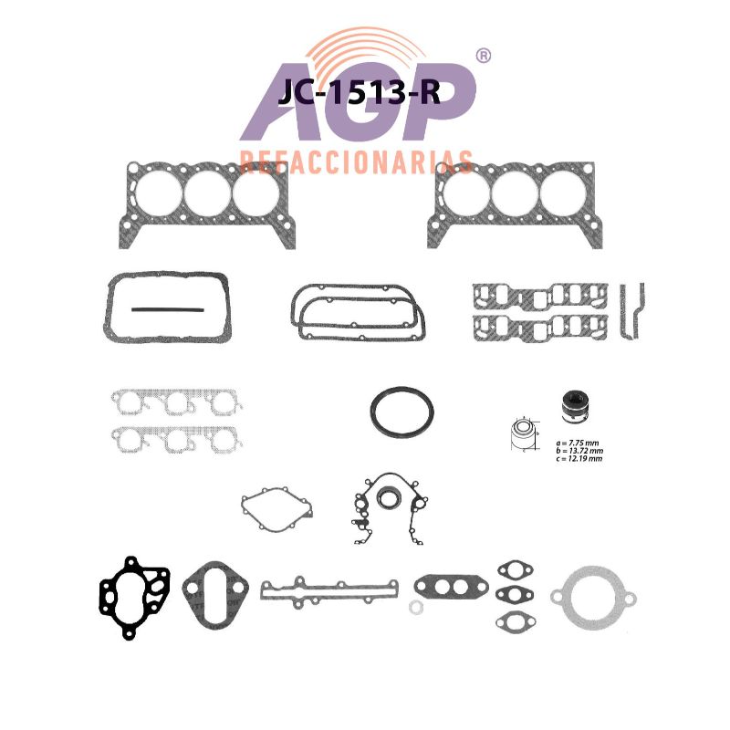 EMPAQUE JUEGO COMPLETO FORD V6 3.8 82-83 MUSTANG - COUGAR - THUNDERBIRD