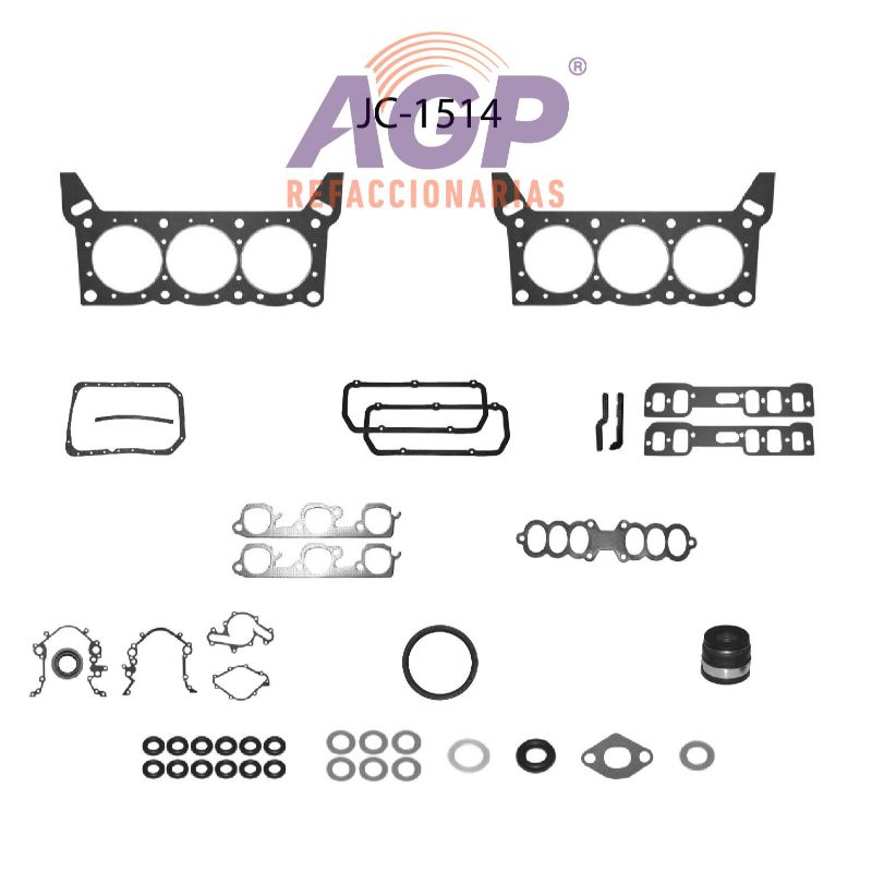 EMPAQUE JUEGO COMPLETO FORD V6 3.8 12V OHV 88-94 COUGAR - THUNDERBIRD - PICK-UP F150 - TAURUS.