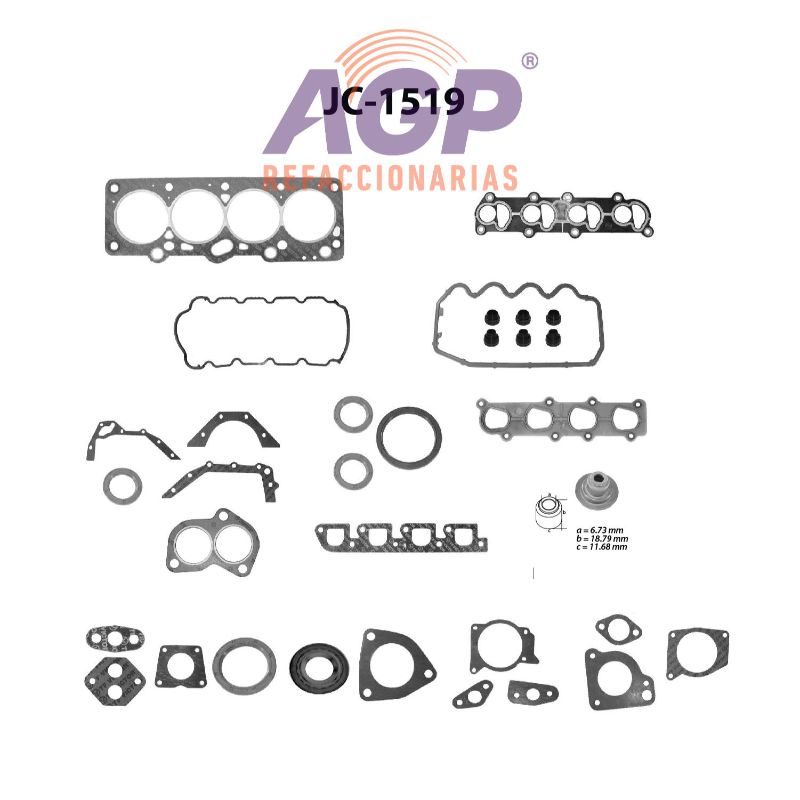 EMPAQUE JUEGO COMPLETO FORD L4 2.0 8V SOHC 97-03 ESCORT - FOCUS - MERCURY TRACER.