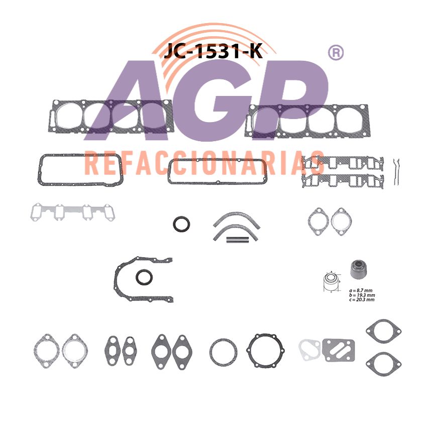 FULLSET FORD PK-UP AUTO V8 332, 352, 390 (56-76)