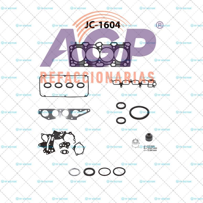 EMPAQUE JUEGO COMPLETO MITSUBISHI GALANT 4 CIL. MOTOR 2.4 LTS.