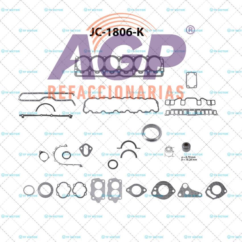 EMPAQUE JUEGO COMPLETO JEEP RAMBLER WILLYS L6 3.2 3.8 64-76