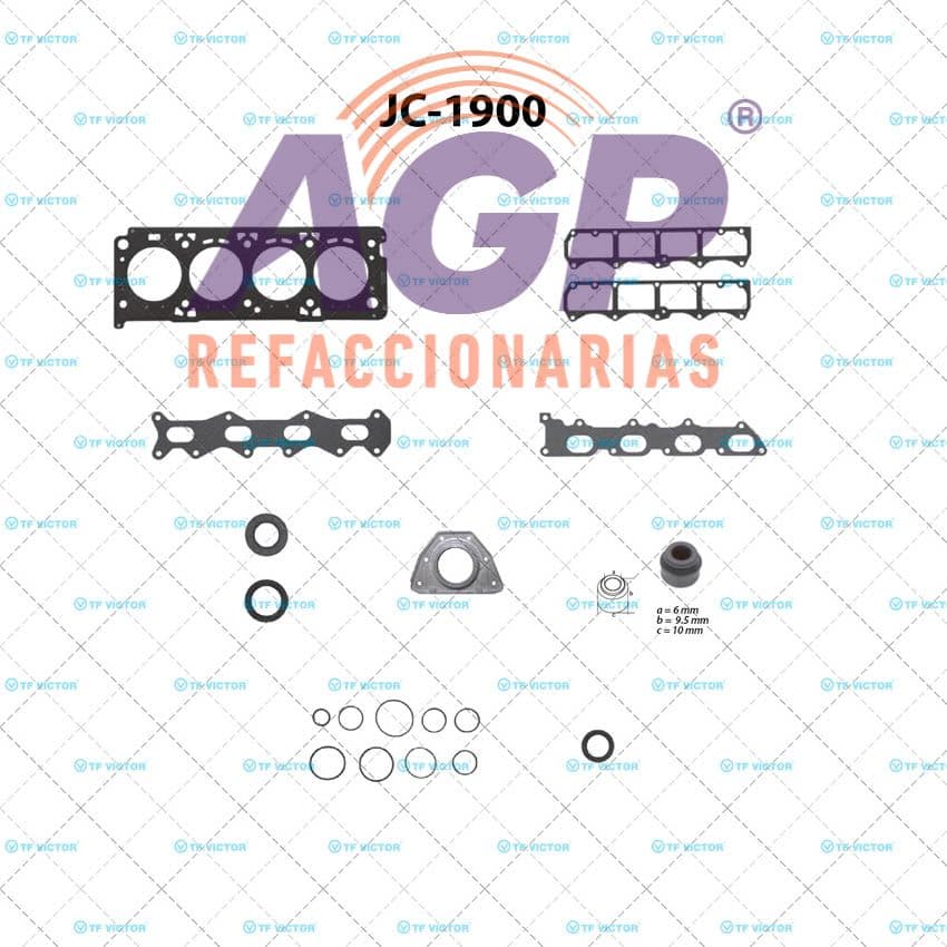 EMPAQUE JUEGO COMPLETO FIAT PALIO L4 1.6 04-05
