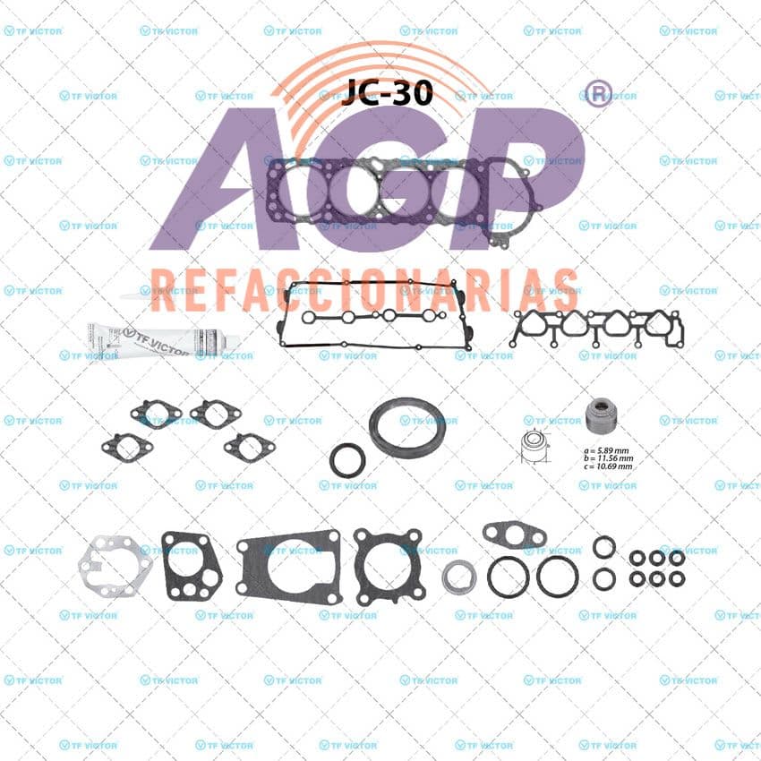 EMPAQUE JUEGO COMPLETO NISSAN L4 2.4 16V DOHC KA24DE URVAN 02-07 - PICK-UP 00-07 - FRONTIER 00-07 - 240ZX 91-98