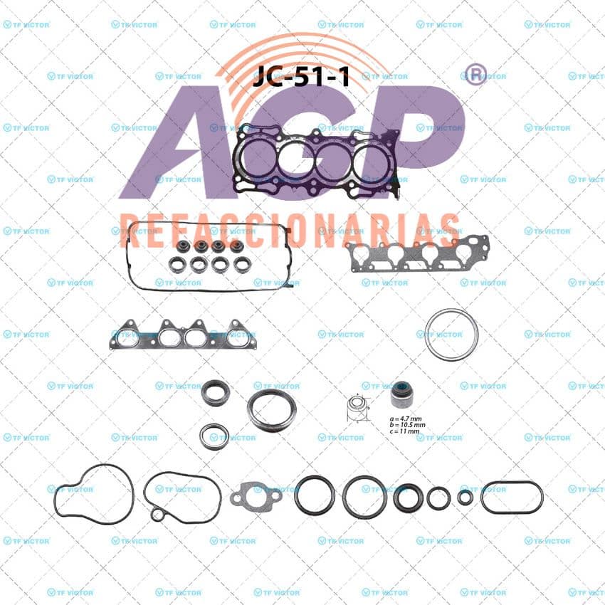 FULLSET HONDA ACCORD L4 2.3 16V 98-03 F23A1-4-5 (TFV-JC51-1)