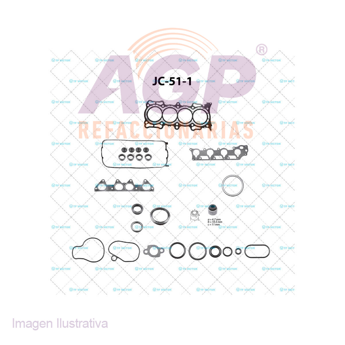 EMPAQUE JUEGO COMPLETO HONDA ACCORD L4 2.3 16V 98-03 F23A1-4-5
