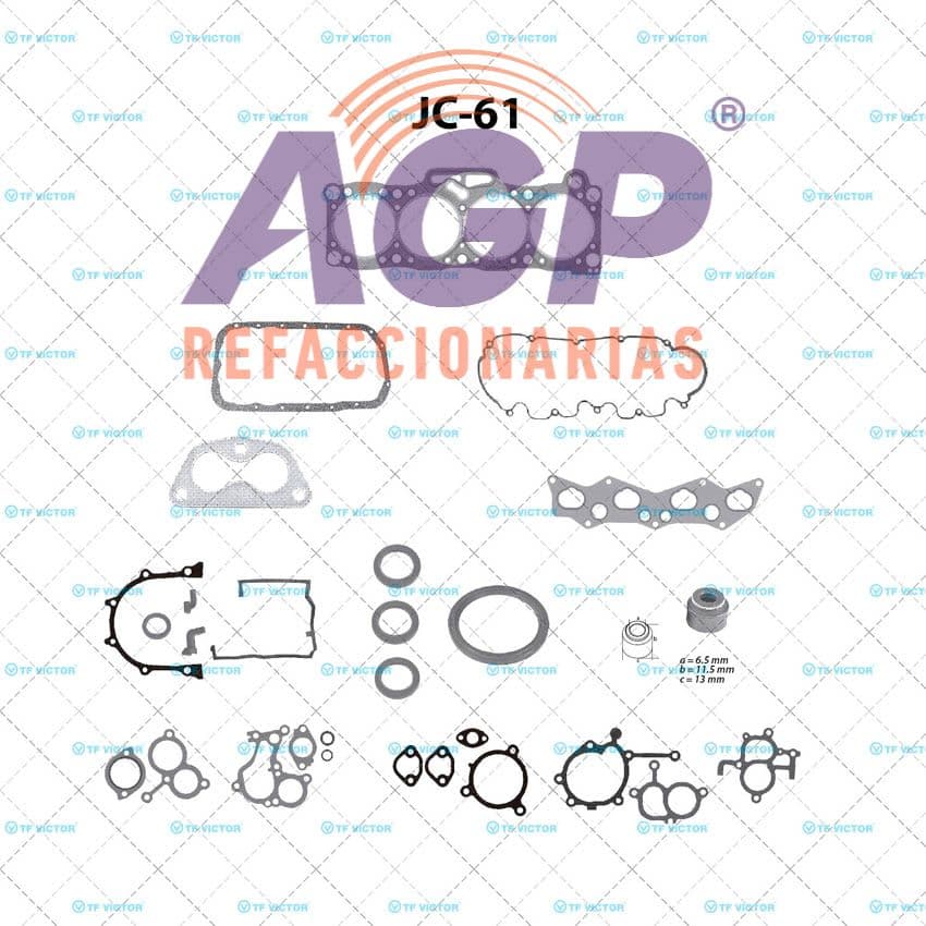 EMPAQUE JUEGO COMPLETO MAZDA L4 2.2 12V 87-93 PK-UP B2200 - 626 - PROBE - MX6