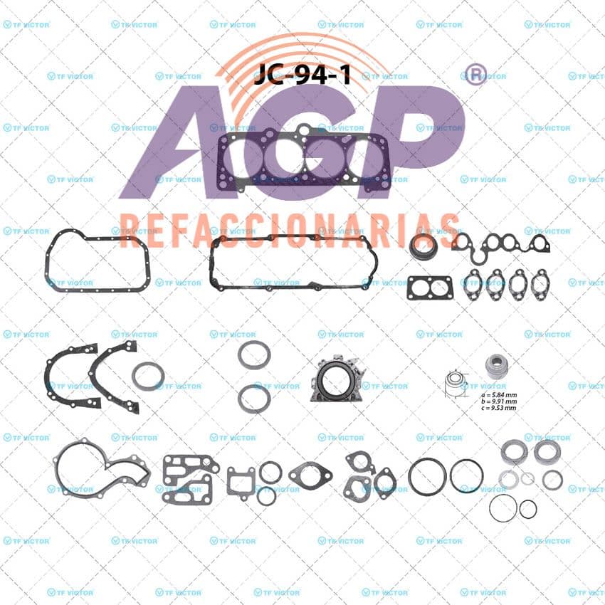 EMPAQUE JUEGO COMPLETO VW PONTER L4 1.8 05-08 CAMIONETA VAN INCLUYE RETEN CON SENSOR DE POSICION