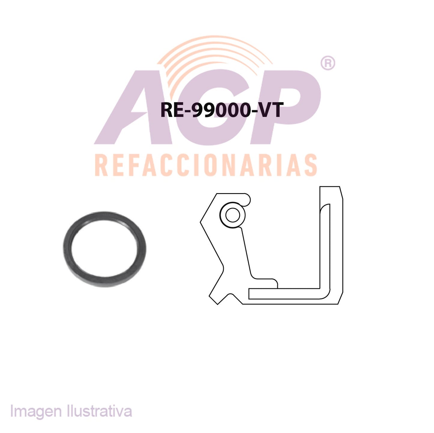 RETEN DE CIGUEAL TRASERO CHRYSLER L4 2.0 2.2 2.4 2.5 - V6 3.3 3.5 3.8 81-03 NEON - STRATUS - PT CRUSIER - MODELOS K -CARAVAN - VOYAGER - 300C V6 3.5 05-10 - 300M 99-05 - CARAVAN V6 3.3 90-10 - CIRR