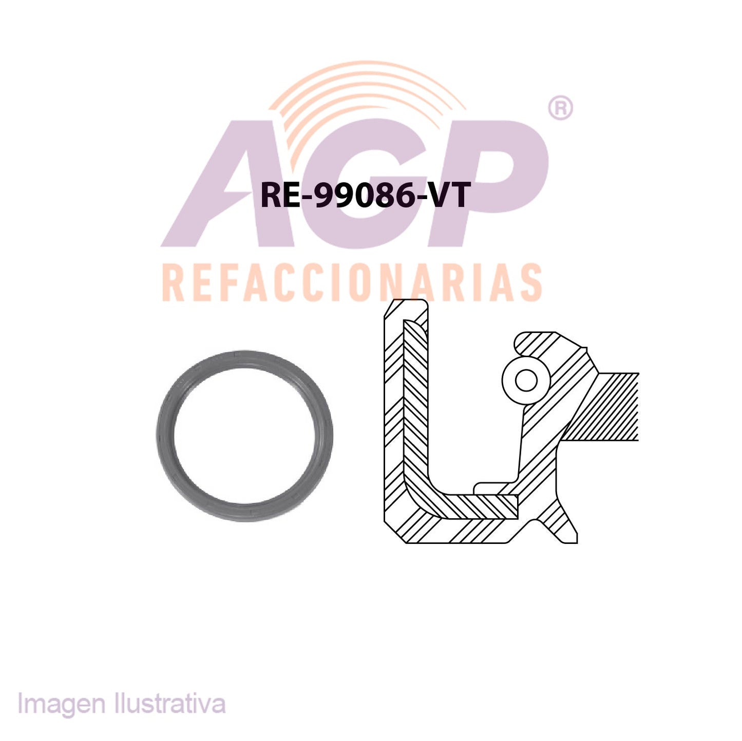 RETEN DE CIGUEAL TRASERO FORD L4 2.3 2.5 83-94 FORD TOPAZ - GHIA - TAURUS - TEMPO - SABLE