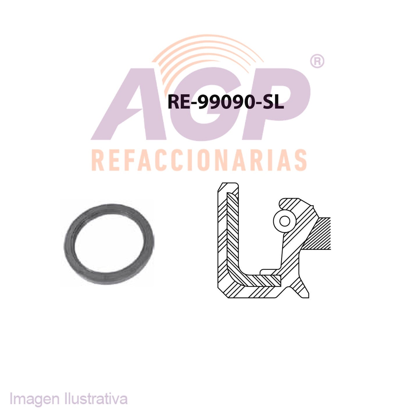 RETEN DE CIGUEAL TRAS. CHRYS. ATOS BY DODGE L4 1.0L 1086CC SOHC 12V G4HG 00-04 - ATOS L4 1.1L 1086CC SOHC 12V G4HG 04-05.