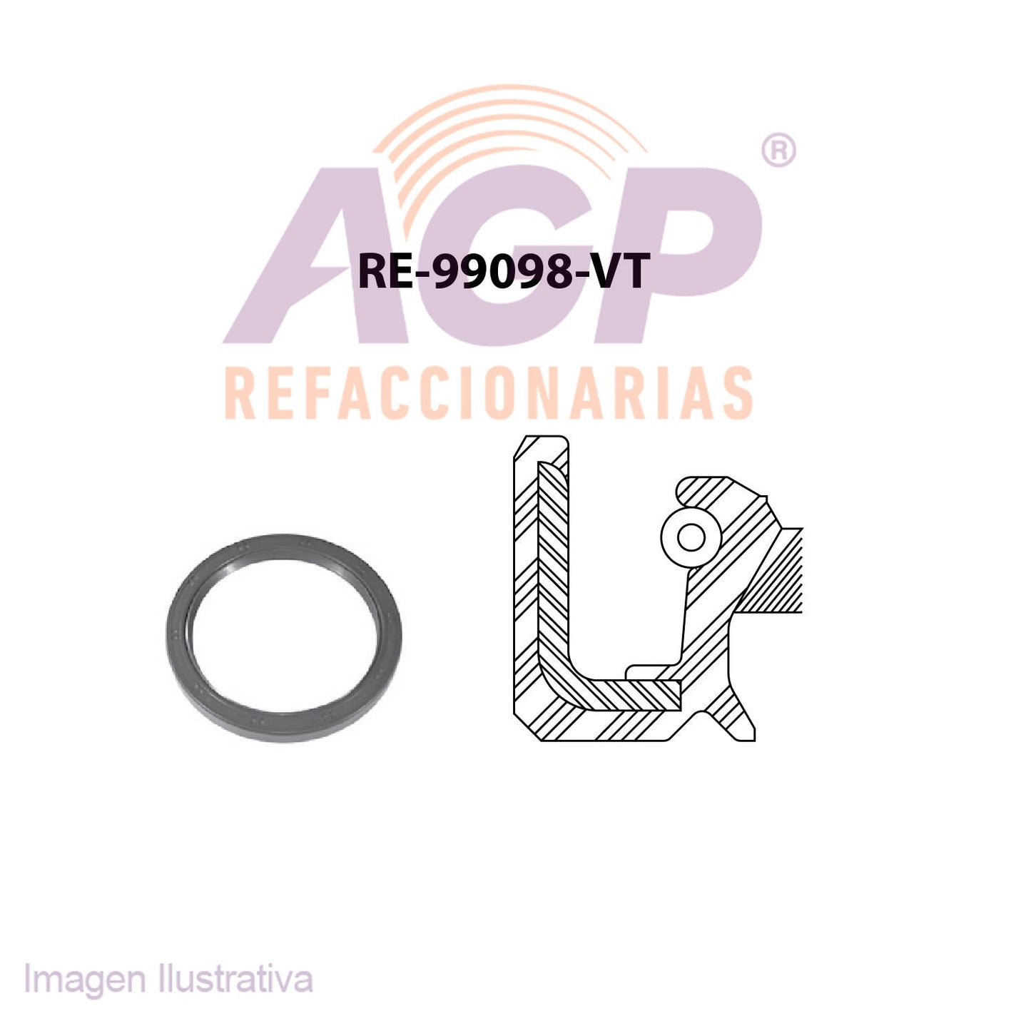 RETEN DE CIGUEAL TRASERO NISSAN L4 1.6 89-94 2.0 82-98 V6 3.0 84-98 V8 4.1 97-99 V8 4.5 93 SENTRA - TSURU III - LUCINO - STANZA - QUEST - MAXIMA - INFINITI