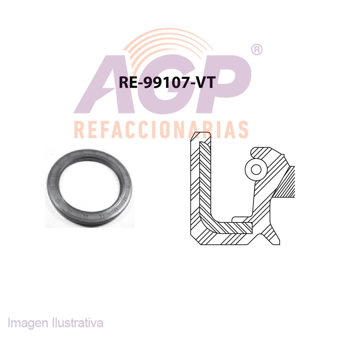 RETEN DE CIGUEAL TRAS.CHRYSLER VERNA L4 1.5 1.612V SOHC 04-09 - ATTITUDE L4 1.4 - 1.6 06-08