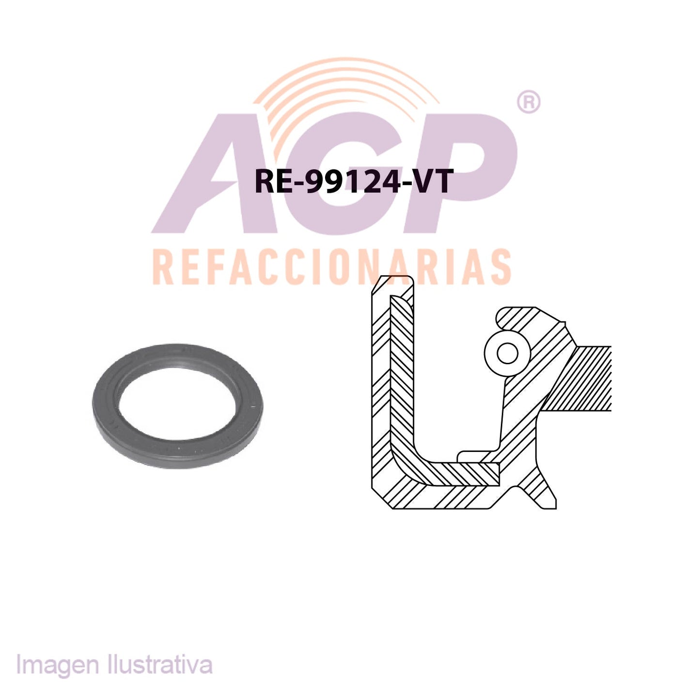 RETEN DE CIGUEAL DEL. TOYOTA 4RUNNER L4 2.7L 96-10 - PREVIA L4 2.4L 91-97 - T100 L4 2.4 94-98 - TACOMA L4 2.4L 95-10 2.7L 95-20 - HIACE 05-08 - HILUX L4 2.7 04-06.