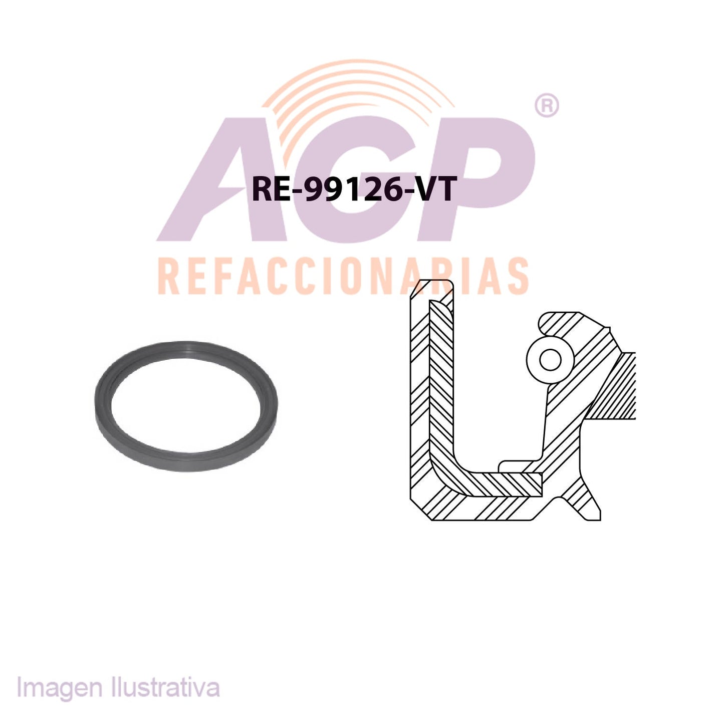 RETEN DE CIGUEAL TRAS. TOYOTA CAMRY L4 2.4L DOHC 16V 02-08 L4 2.5L 13-20 - CELICA L4 2.0L 88-93 - COROLLA L4 2.4L 09-11 - HIGHLANDER L4 2.4L 01-07 2.5L 2020 2.7L 13-19 - MATRIX L4 2.4L 09-11 -