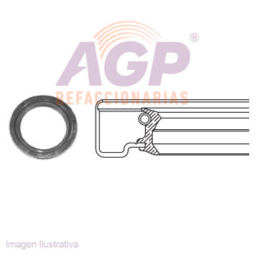 RETEN CIGUEÑAL RETEN CIGEÑAL DELANTERO CHRYSLER CORDOBA 3.7 LTS., 1980-198 (TFV-RE99138NT) - REFACCIONARIAS AGP