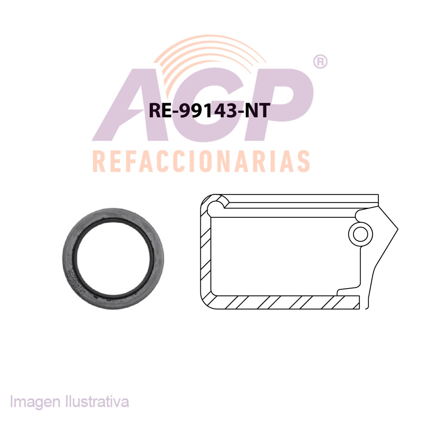 RETEN RUEDA RETEN SELLO RUEDA DELANTERA JHON DEERE:SERIE 50, RETEN SELLO (TFV-RE99143NT)