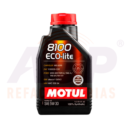 ACEITE MOTUL 8100 ECO-LITE 5W30 12X1L 100% SINTETICO