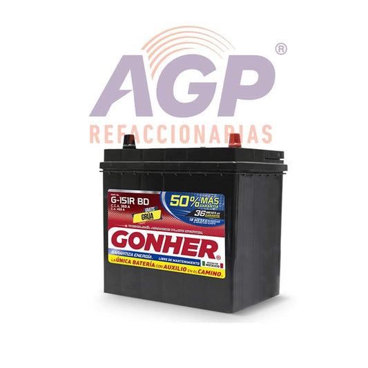 ACUMULADOR GONHER TIPO 1 G-151RBD DEVOLVIENDO CASCO (AGO-G151RBDCASCO)