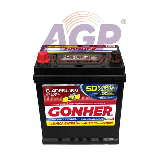ACUMULADOR GONHER  G-40ENL POL. INV.