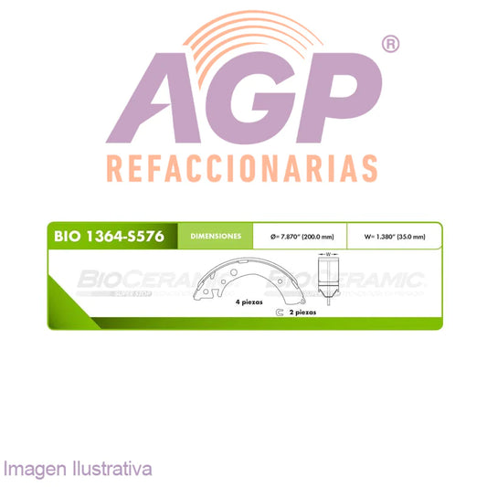 BALATA DE FRENO DE TAMBOR HONDA CIVIC  94-05, HONDA FIT 2008  , STD