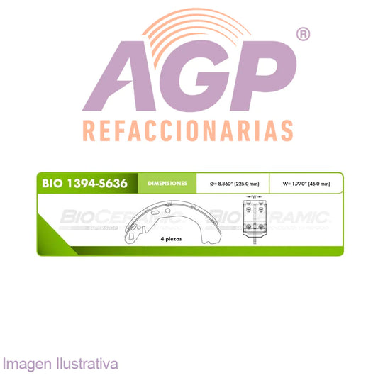 BALATA DE FRENO DE TAMBOR VENTURE, CENTURY,  CUTLASS, AZTEC, LUMINA, BONEVILLE, TRANS SPORT  , STD