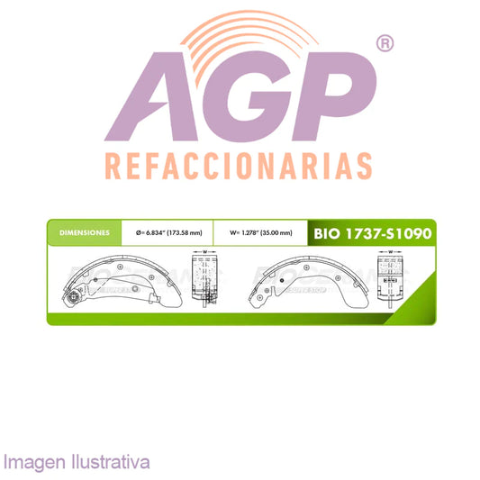 BALATA DE FRENO DE TAMBOR CHEVROLET AVEO 2018-2020  , STD