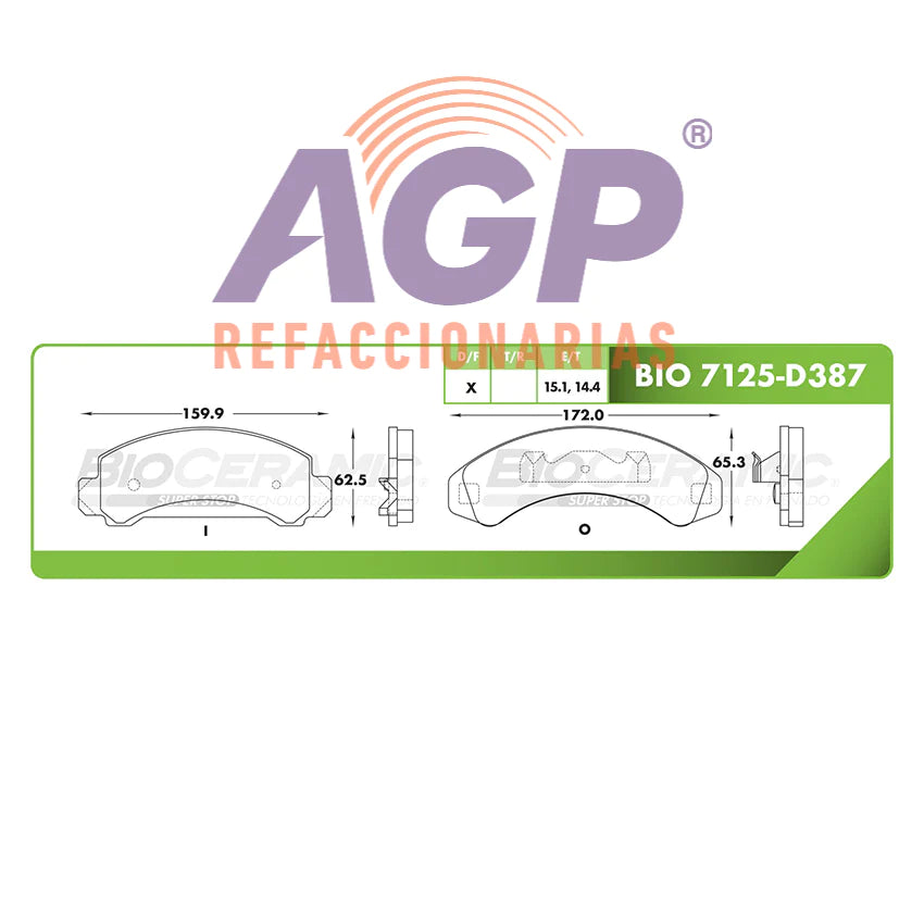 BALATA DE FRENO DELANTERA FORD AEROSTAR 1990-1993