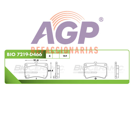 BALATA DE FRENO DELANTERA FORD ASPIRE 1994-1997