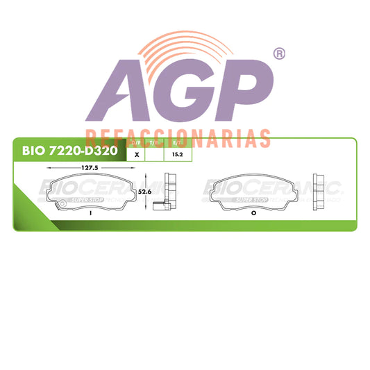 BALATA DE FRENO DELANTERA FORD B200 1986-1989