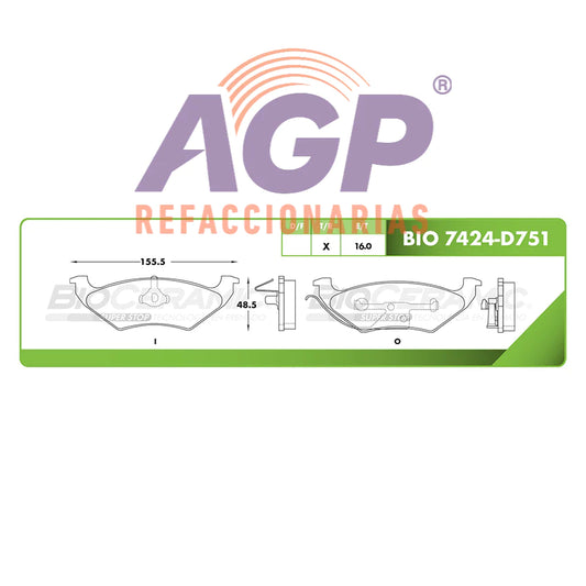 BALATA DE FRENO TRASERA CHRYSLER GRAND VOYAGER 1998-2000