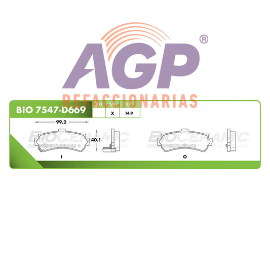 BALATA DE FRENO TRASERA NISSAN 200SX 1995-1998