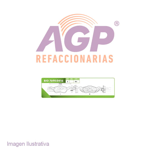 BALATA DE FRENO DELANTERA FORD FOCUS 2000-2004