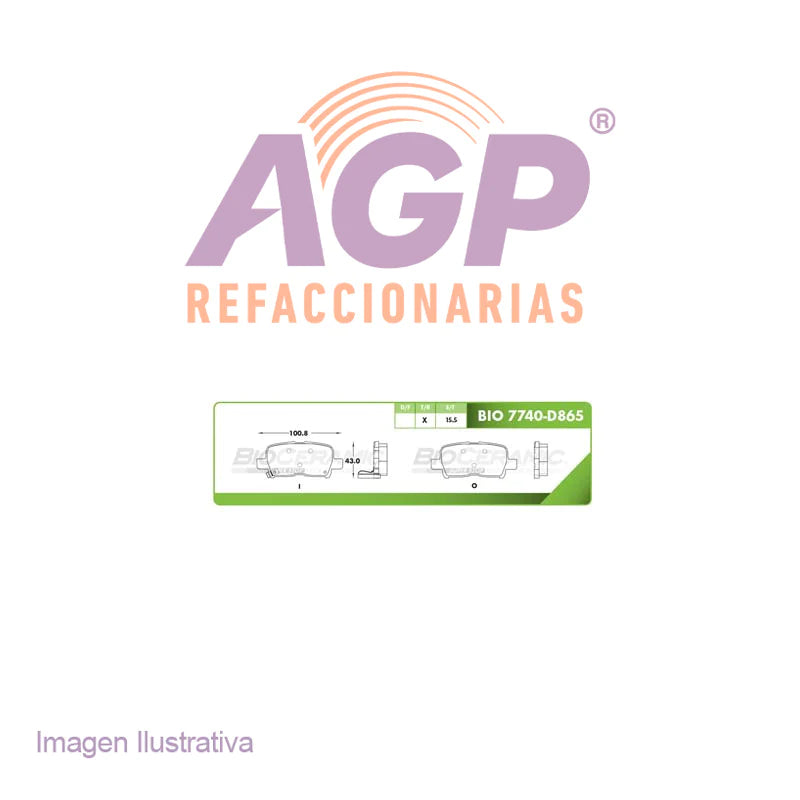BALATA DE FRENO TRASERA ACURA MDX 2001-2006