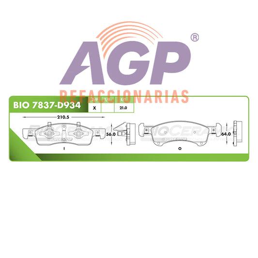 BALATA DE FRENO DELANTERA FORD EXPEDITION 2003-2006