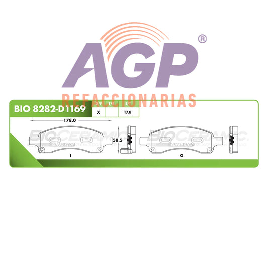 BALATA DE FRENO DELANTERA BUICK RAINIER 2006-2007