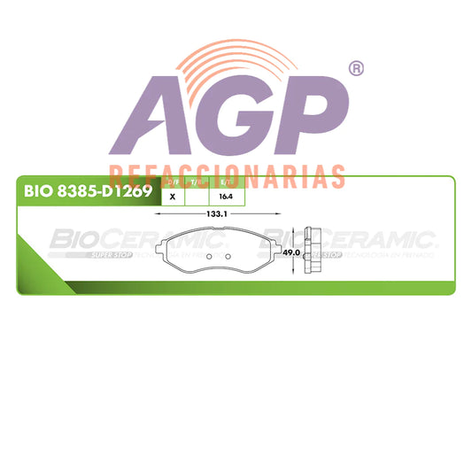 BALATA DE FRENO DELANTERA CHEVROLET SPARK 2011