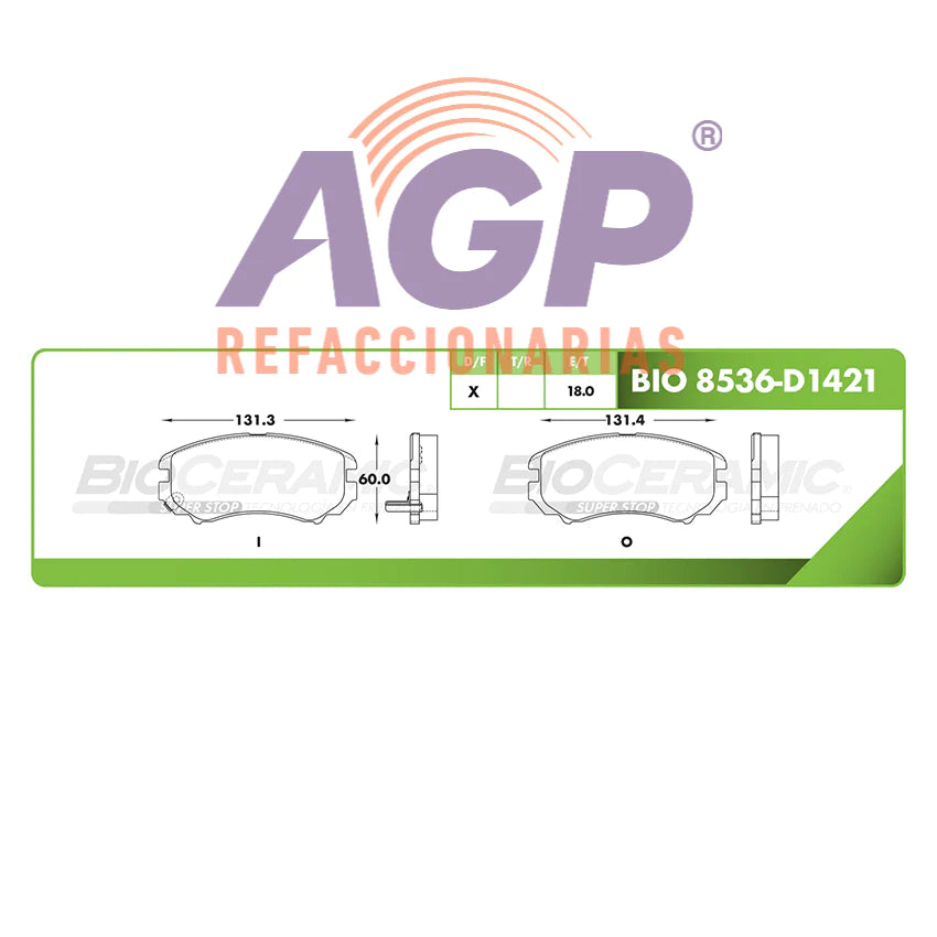 BALATA DE FRENO DELANTERA BUICK LACROSSE 2010-2014