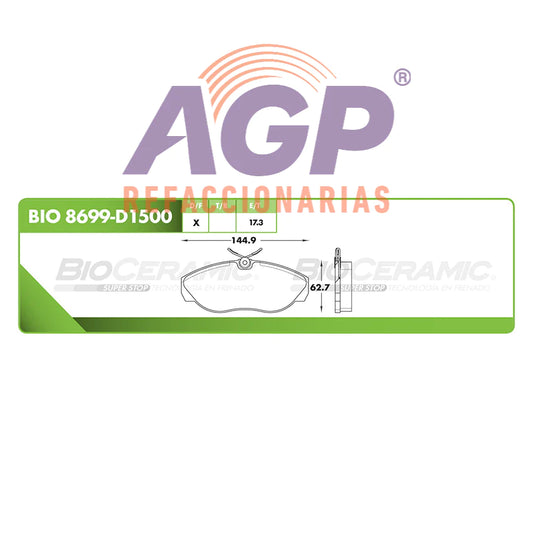 BALATA DE FRENO DELANTERA RENAULT TRAFIC 2007-2013